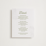 "Palm Shade" - Letterpress Direction Cards in Olive | Blind Deboss by Julia Liverton - Front