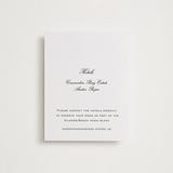 "Cornelia" - Letterpress Direction Cards in Soft Black by Megan Davis - Front