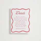 "Prep School" - Letterpress Direction Cards in Scarlet by Morgan Kendall - Front