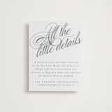 "Forever" - Letterpress Direction Cards in Soft Black by Hudson meet Rose - Front