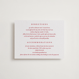 "Classic Cherries" - Letterpress Direction Cards in Scarlet by Charter Oaks Creative - Front
