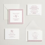 "Classic Cherries" - Letterpress Direction Cards in Maraschino by Charter Oaks Creative - Invitation Suite