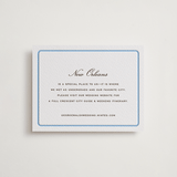 "Aperitif" - Letterpress Direction Cards in Sky Blue by Megan Davis - Front