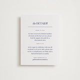 "bluebell dinner" - Letterpress Direction Cards in Lapis by Bramble Studio - Front
