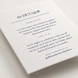 "bluebell dinner" - Letterpress Direction Cards in Lapis by Bramble Studio - Detail
