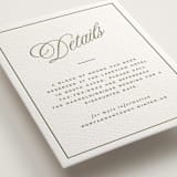 "rory" - Letterpress Direction Cards in Olive by Ellen Schlegelmilch - Detail