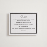 "Chic Union" - Letterpress Direction Cards in Soft Black by Cass Loh - Front