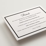 "Chic Union" - Letterpress Direction Cards in Soft Black by Cass Loh - Detail