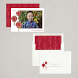 "goodluck lanterns" - Lunar New Year Cards in Moon by Sejal Banker - Assembled