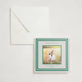 "Roma" - Letterpress Graduation Announcement Photo Mount Cards in Cucumber by Megan Davis - Card with Envelope