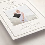 "Simple Edge" - Letterpress Graduation Announcement Photo Mount Cards in Matte Gold by Amy Kross - Premium Photo Paper Mounted on Card
