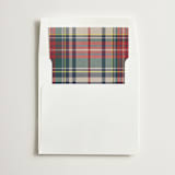 "Tartan Traditions" - Slip-In Envelope Liners in Holly Berry by Yaling Hou Suzuki - Liner in white envelope