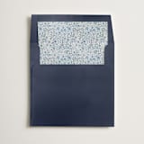 "Navy Ditsy Floral" - Slip-In Envelope Liners in Cornflower by Paper Sun Studio - Liner in envelope