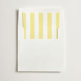 "Cabana Stripe" - Slip-In Envelope Liners in Canary by Minted - Liner in envelope