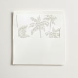 "Cream Palm Trees" - Slip-In Envelope Liners in Cream by Lucrecia Caporale - Liner in white envelope