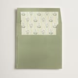 "Patterned florals" - Slip-In Envelope Liners in Chartreuse by Creo Study - Liner in envelope