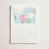 "Hot air balloons" - Slip-In Envelope Liners in Petal by Teju Reval - Liner in envelope
