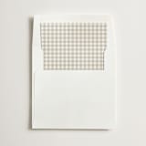 "Gingham" - Slip-In Envelope Liners in Fawn by Minted - Liner in white envelope