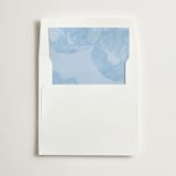 "Blue Maximalist Poppies" - Slip-In Envelope Liners in Blue Jay by Morgan Kendall - Liner in white envelope
