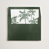 "Dark Green Palm Trees" - Slip-In Envelope Liners in Forest by Lucrecia Caporale - Liner in envelope