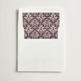 "Moroccan Print" - Slip-In Envelope Liners in Noir by Gwen Bedat - Liner in white envelope