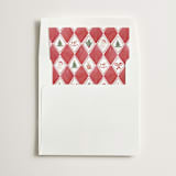 "Red Nostalgic Wrap" - Slip-In Envelope Liners in Grenadine by Sarah Knight - Liner in white envelope