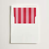 "Cabana Stripe" - Slip-In Envelope Liners in Candy Apple by Minted - Liner in envelope