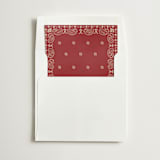 "Bandana" - Slip-In Envelope Liners in Crimson by Minted - Liner in envelope