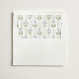 "Patterned florals" - Slip-In Envelope Liners in Powder by Creo Study - Liner in white envelope