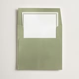 "Border" - Slip-In Envelope Liners in Olive by Minted - Liner in envelope
