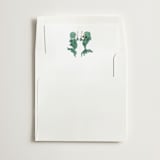 "Party Fish" - Slip-In Envelope Liners in Emerald by Jill Delavan - Liner in white envelope
