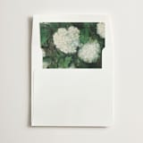 "Hydrangeas" - Slip-In Envelope Liners in Cream by Kate Ahn - Liner in white envelope