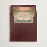 "Swans" - Slip-In Envelope Liners in Sage by Wendy Keller - Liner in envelope