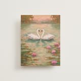 "Swans" - Slip-In Envelope Liners in Sage by Wendy Keller - Full Liner