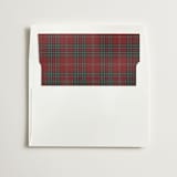 "Red Plaid Collage" - Slip-In Envelope Liners in Berry by Stacey Meacham - Liner in envelope