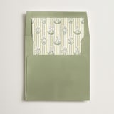 "Patterned florals" - Slip-In Envelope Liners in Chartruese by Creo Study - Liner in envelope