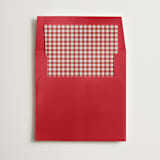 "Gingham" - Slip-In Envelope Liners in Crimson by Minted - Liner in envelope