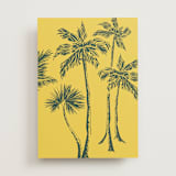 "Yellow & Green Palm Trees" - Slip-In Envelope Liners in Mustard by Lucrecia Caporale - Full Liner