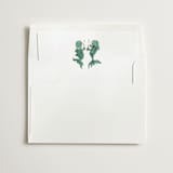 "Party Fish" - Slip-In Envelope Liners in Emerald by Jill Delavan - Liner in white envelope