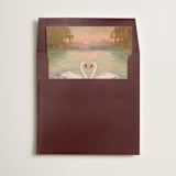 "Swans" - Slip-In Envelope Liners in Sage by Wendy Keller - Liner in envelope