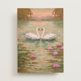 "Swans" - Slip-In Envelope Liners in Sage by Wendy Keller - Full Liner