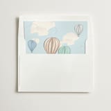 "Brown hot air balloons" - Slip-In Envelope Liners in Sail by Teju Reval - Liner in envelope