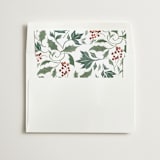 "Christmas wrapping" - Slip-In Envelope Liners in Wreath by Rebecca Durflinger - Liner in white envelope