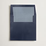 "Gingham" - Slip-In Envelope Liners in Navy by Minted - Liner in envelope