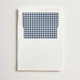 "Gingham" - Slip-In Envelope Liners in Navy by Minted - Liner in white envelope