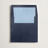 "Gingham" - Slip-In Envelope Liners in Royal by Minted - Liner in envelope