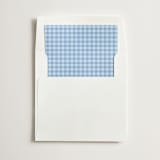 "Gingham" - Slip-In Envelope Liners in Royal by Minted - Liner in white envelope