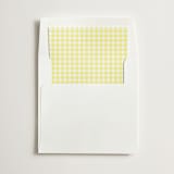 "Gingham" - Slip-In Envelope Liners in Sunshine by Minted - Liner in envelope