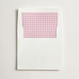 "Gingham" - Slip-In Envelope Liners in Peony by Minted - Liner in envelope