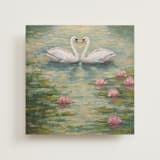 "Swans" - Slip-In Envelope Liners in Sage by Wendy Keller - Full Liner